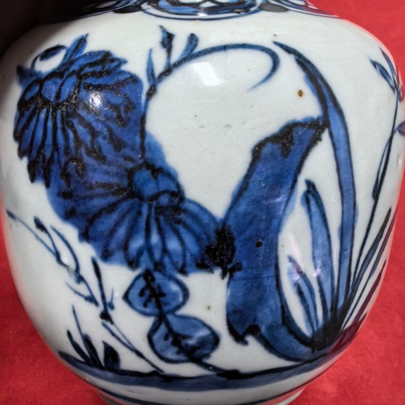 明晚期 青花花草纹罐 - 图10