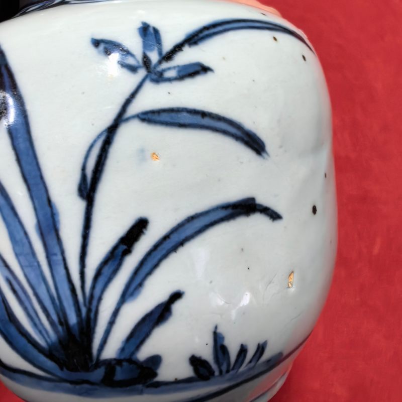 明晚期 青花花草纹罐 - 图11
