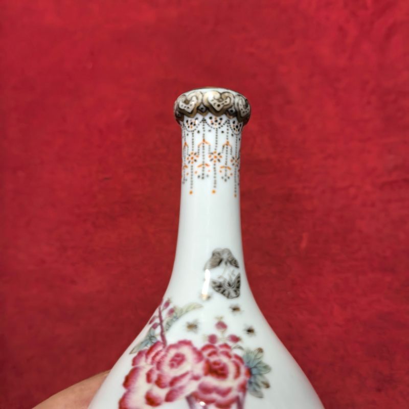 民国 粉彩花卉纹瓶 - 图9
