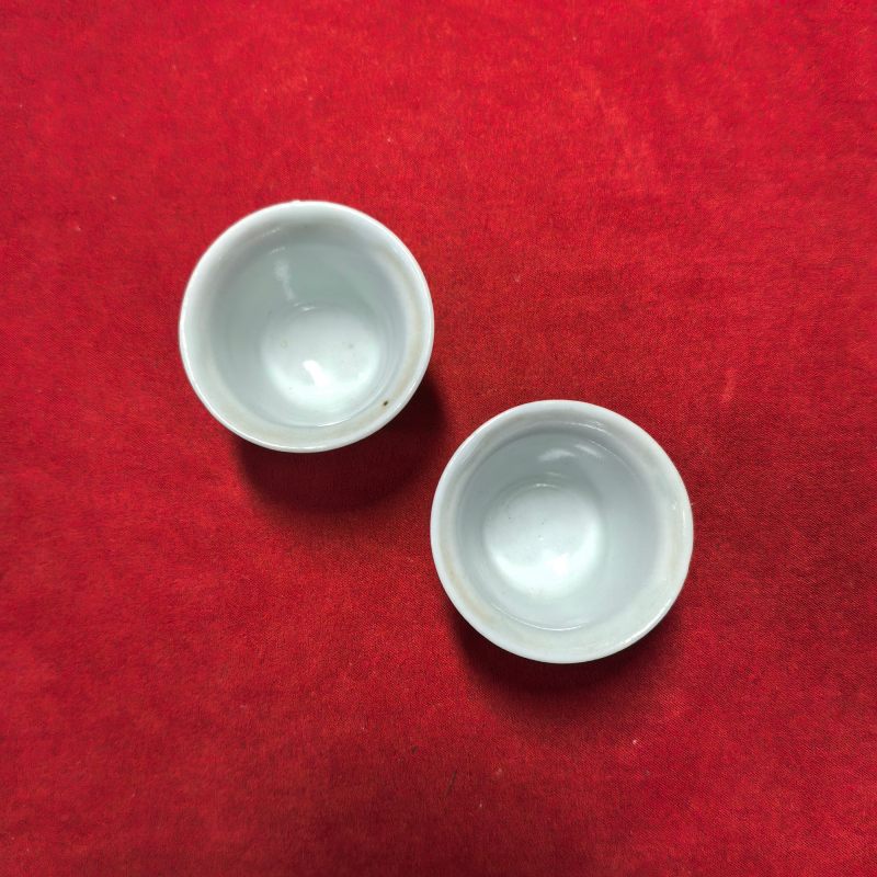 明晚期 青花青蛙杯两只 - 图6