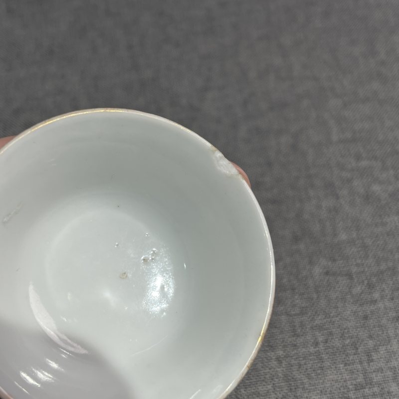清中期粉彩茶圆一对 - 图13