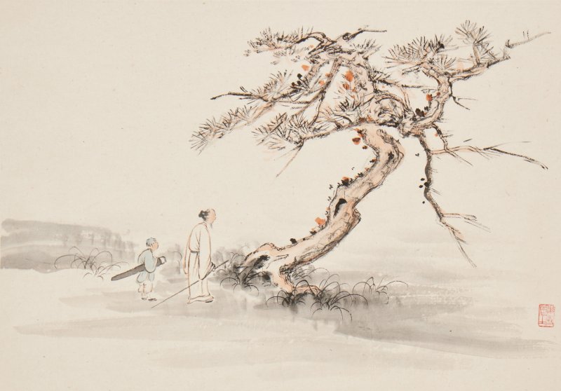 王雪濤 山水 設色紙本 十二冊頁 - 图6