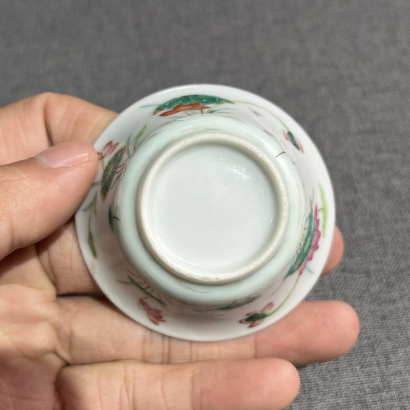 清中期粉彩茶圆一对 - 图14