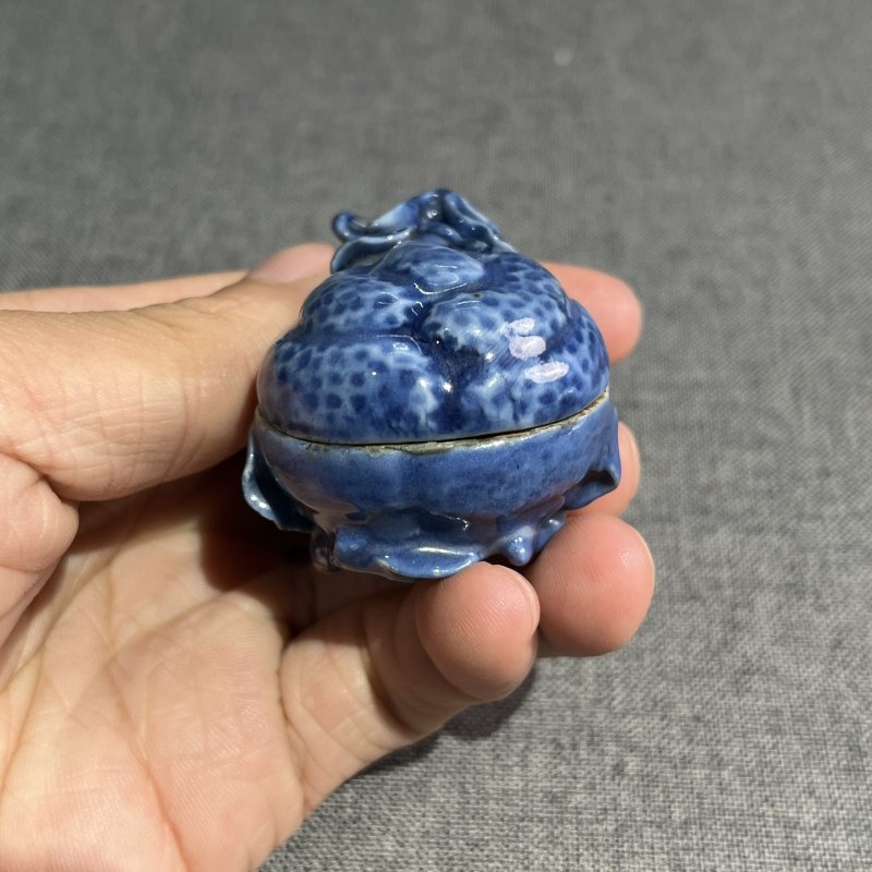清中期青花佛手瓜水呈 - 图5