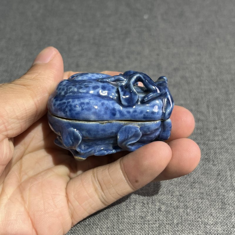 清中期青花佛手瓜水呈 - 图6