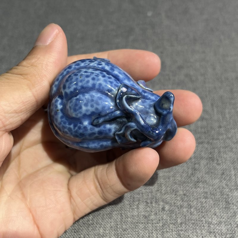 清中期青花佛手瓜水呈 - 图7
