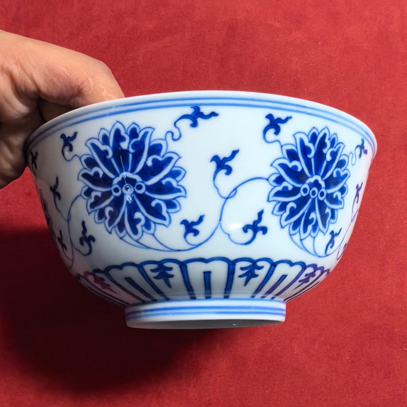 清光绪 青花缠枝莲纹碗 - 图8