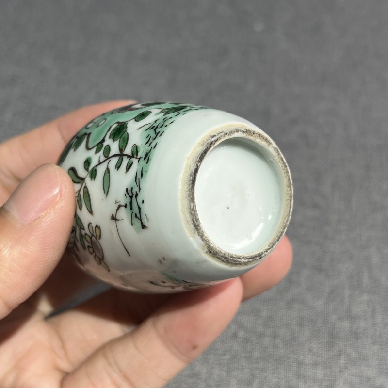 清康熙五彩花卉赏瓶 - 图11