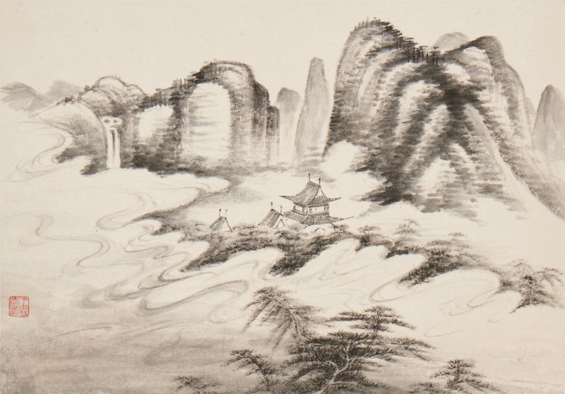 王雪濤 山水 設色紙本 十二冊頁 - 图12