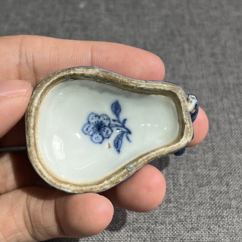 清中期青花佛手瓜水呈 - 图10
