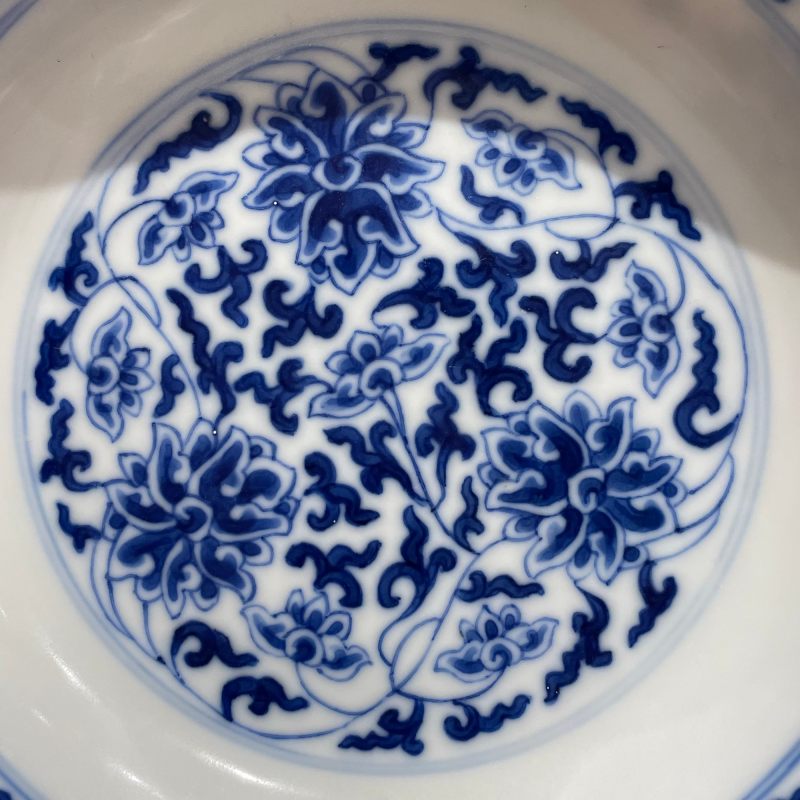 清光绪 青花缠枝莲纹盘 - 图9