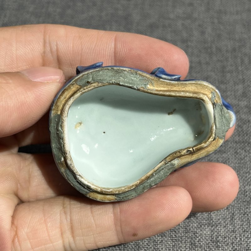 清中期青花佛手瓜水呈 - 图11
