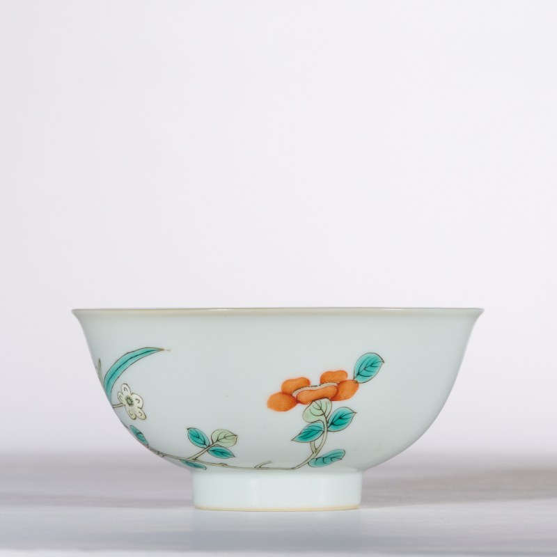 清宣统 粉彩花卉纹碗 - 图3