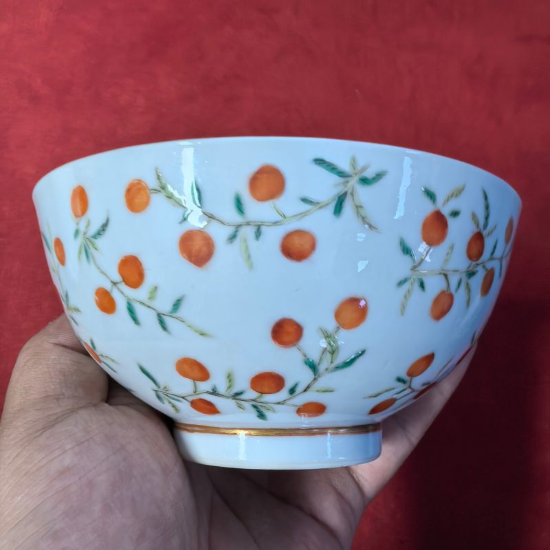 清光绪 粉彩瑞果纹碗 - 图6