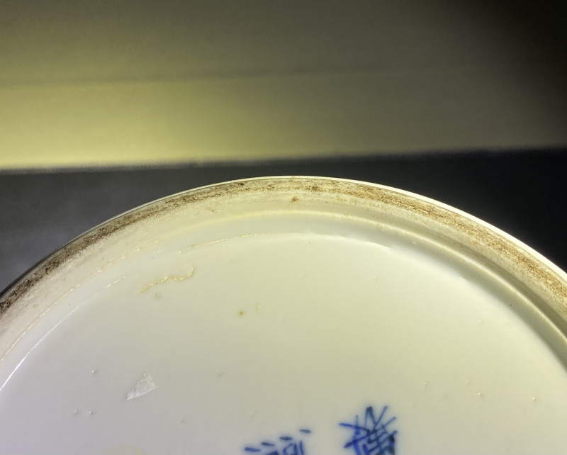 清晚期 青花教子图花觚 - 图11