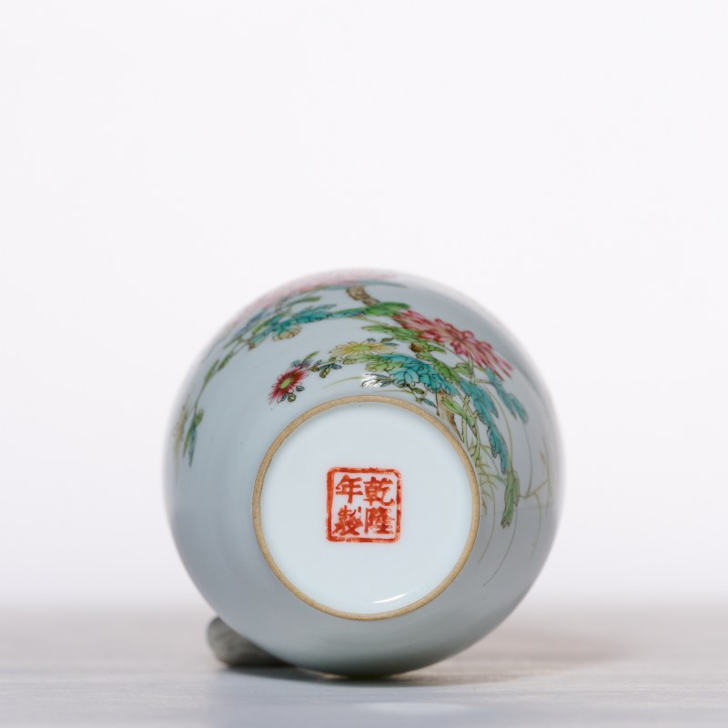 民国 粉彩花鸟纹瓶 - 图4