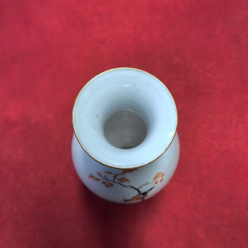 民国 粉彩花鸟纹瓶 - 图5