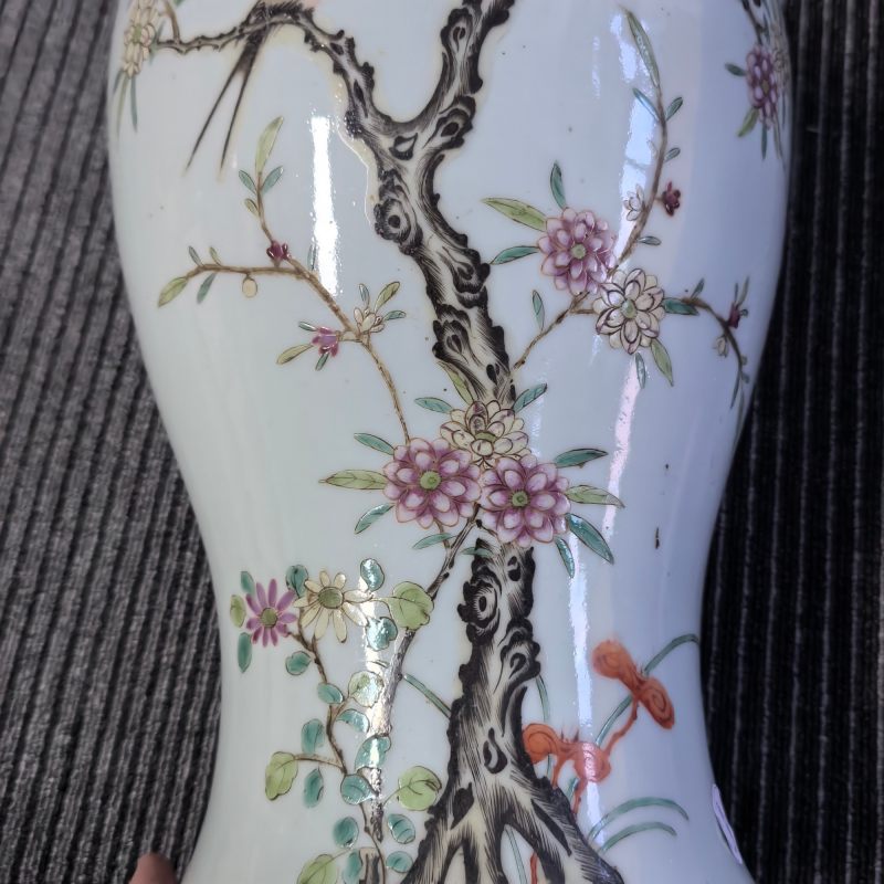 清晚期-民国 粉彩梅花纹瓶 - 图9