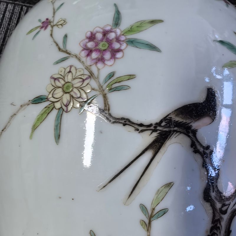 清晚期-民国 粉彩梅花纹瓶 - 图11
