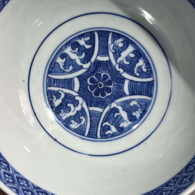 清光绪青花缠枝莲纹碗一对 - 图15
