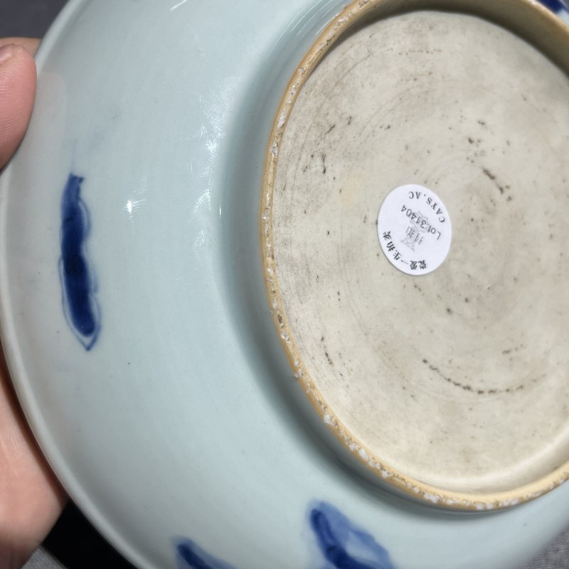清雍正青花过墙龙纹盘 - 图9