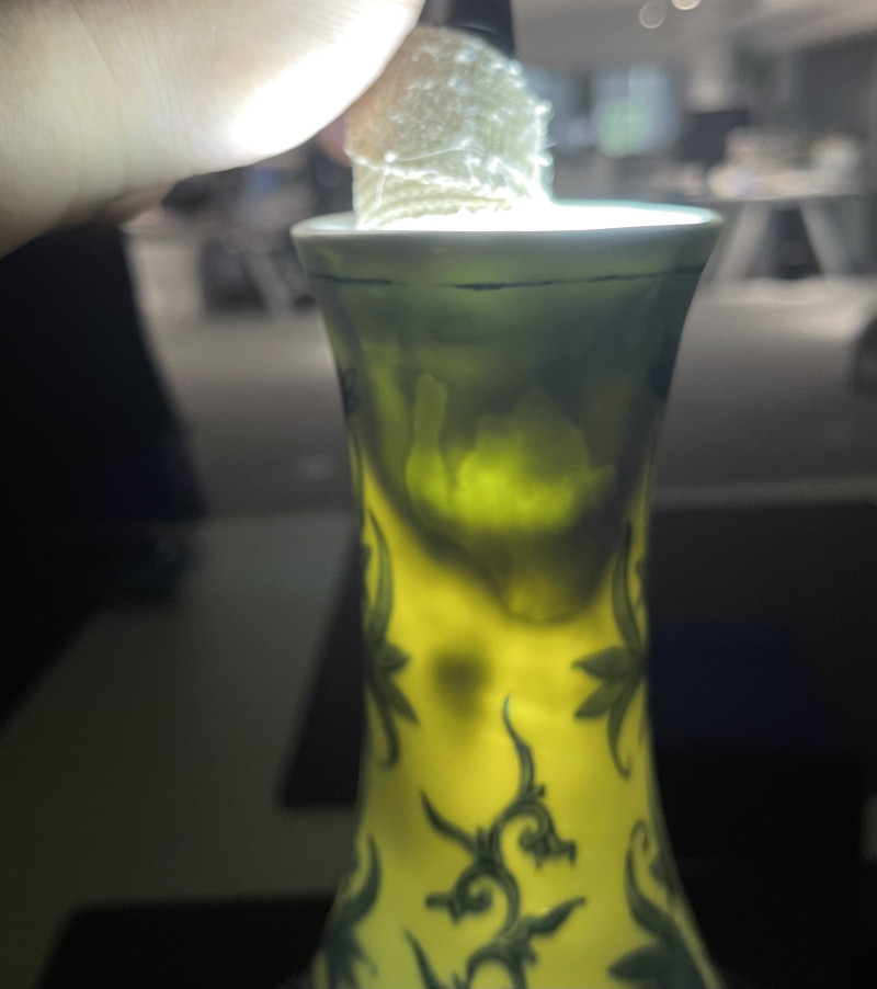 明崇祯 青花竹林七贤赏瓶 - 图9