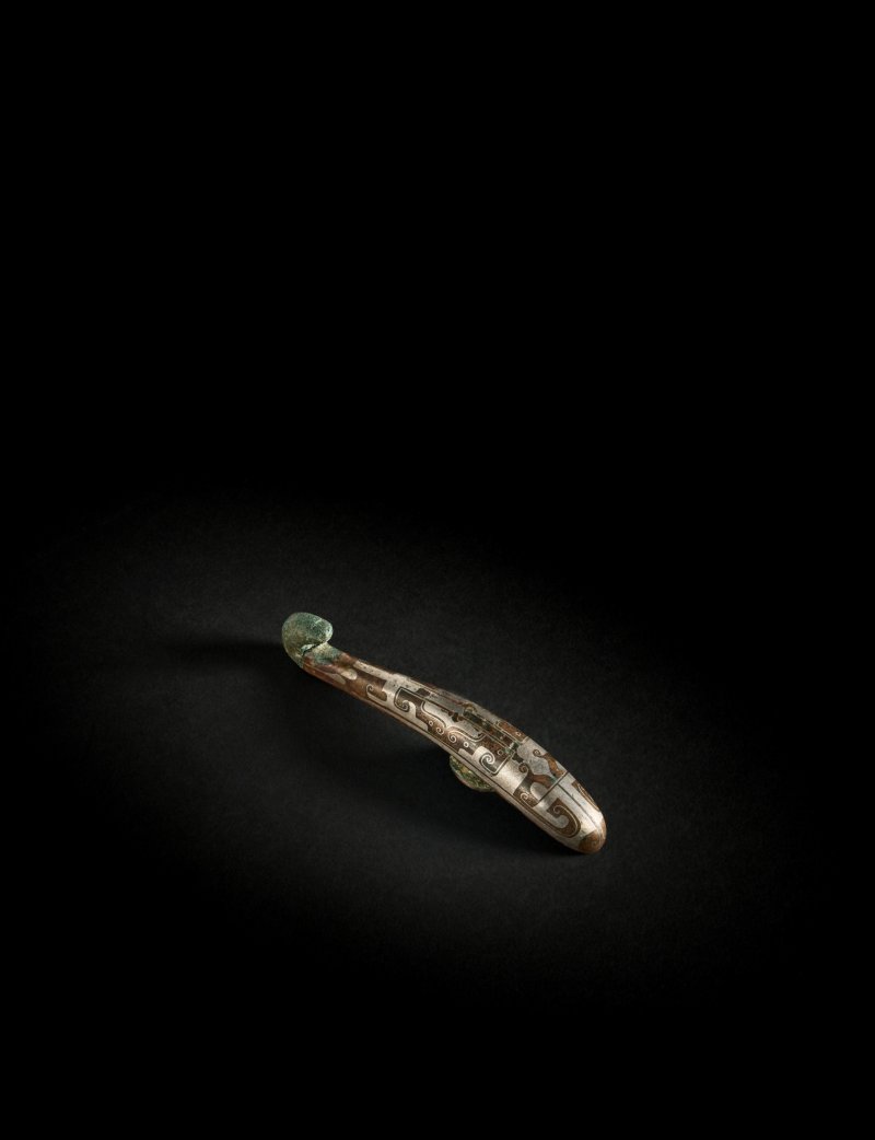 戰國至漢 銅錯銀幾何紋帶鉤