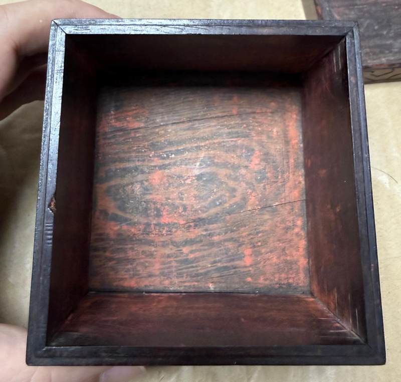 19世紀 文鼎款金石紋木印盒 - 图11
