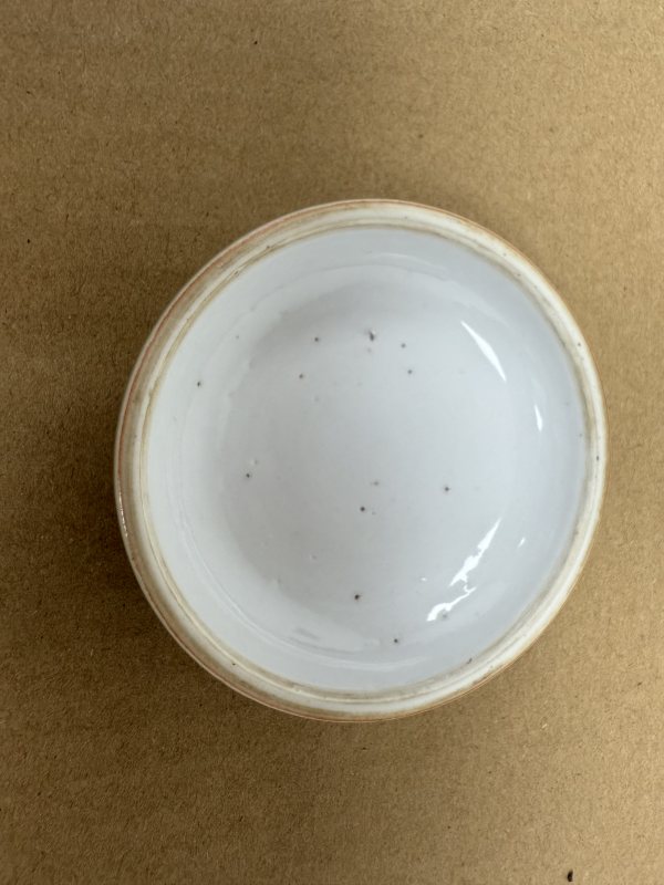 清 豇豆紅釉蓋盒 - 图5