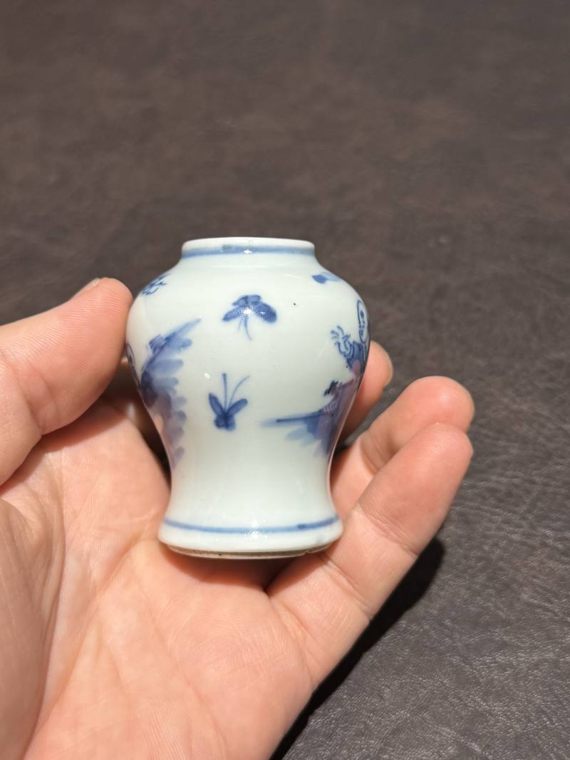 清中期 青花婴戏图将军罐 - 图11
