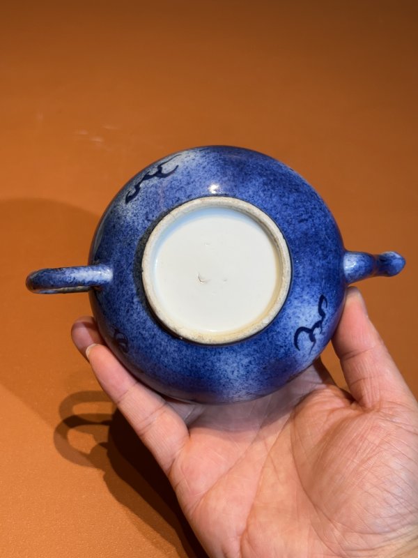 清道光 唐英风格青花云龙纹茶壶 - 图8