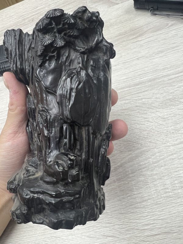 清 紫檀隨形筆筒 - 图10