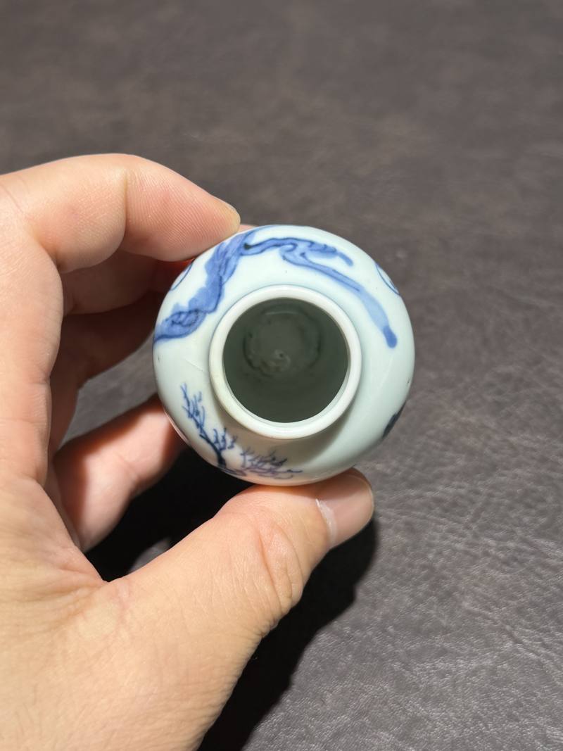 清中期 青花婴戏图将军罐 - 图12