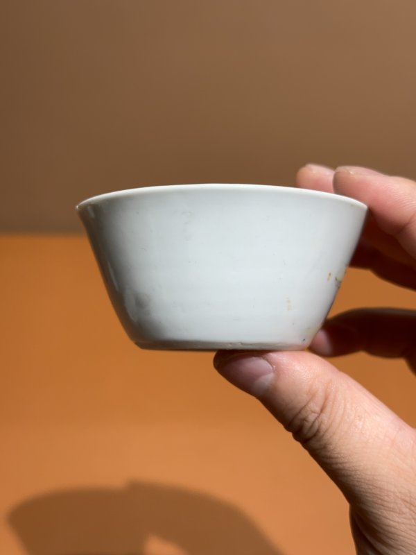 清雍正 墨彩山水纹马蹄杯 - 图5