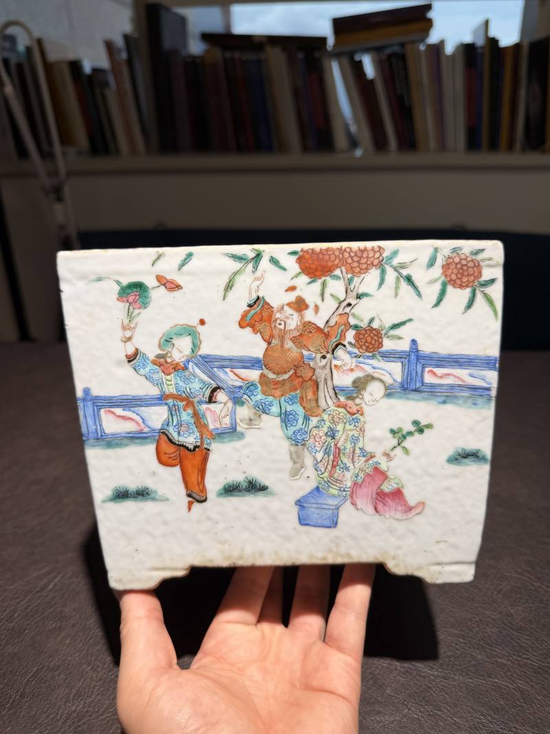 清道光 粉彩十二花神花盆 - 图6
