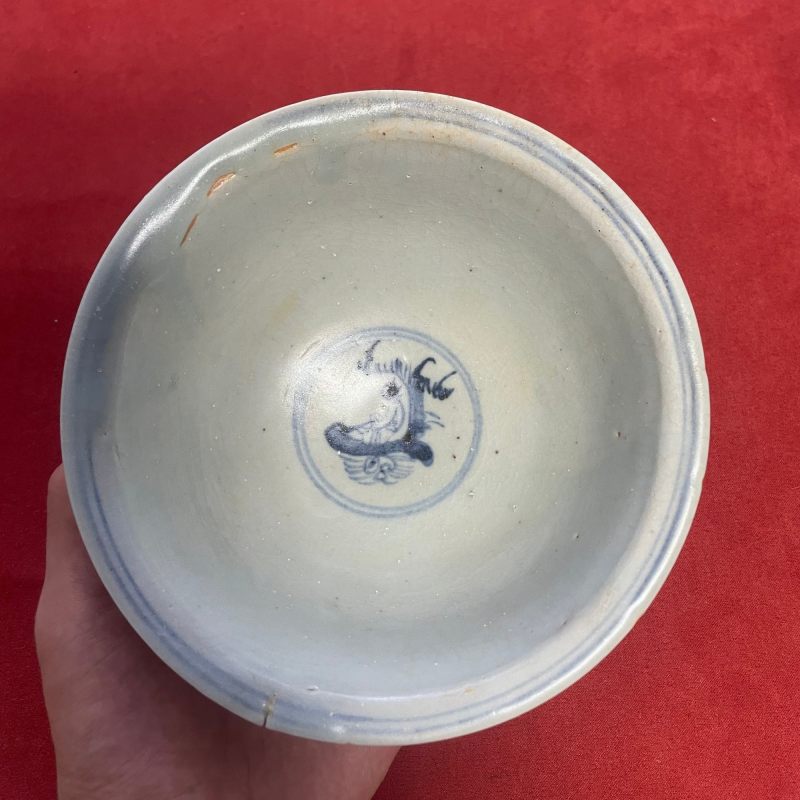 明 青花高士骑驴图小碗 - 图8