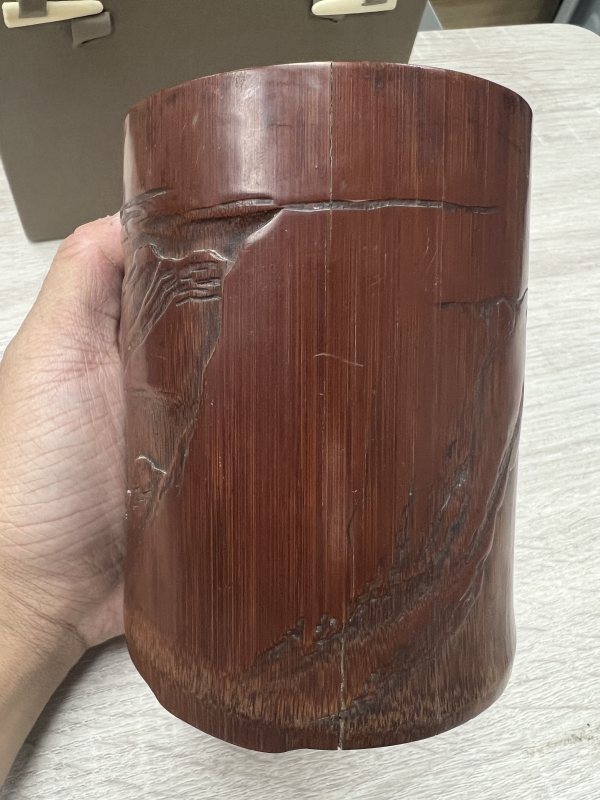 清 指日高升竹筆筒 - 图6