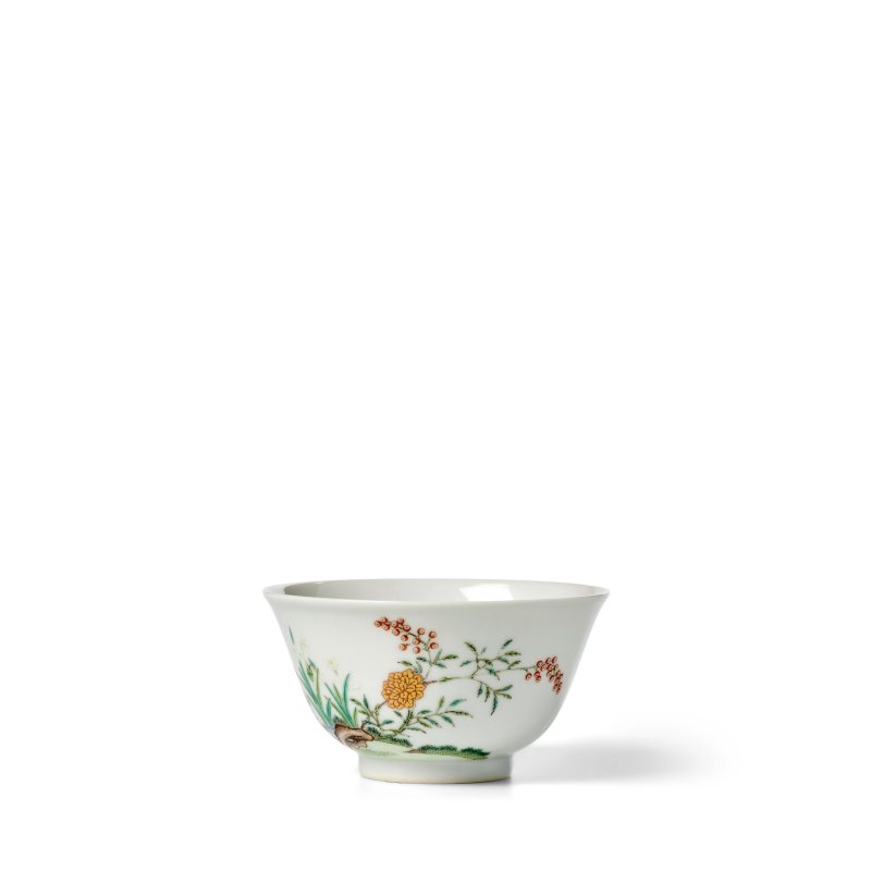清道光 「慎德堂製」紅款 粉彩靈芝水仙紋碗 | A FAMILLE-ROSE 'LINGZHI' BOWL - 图8