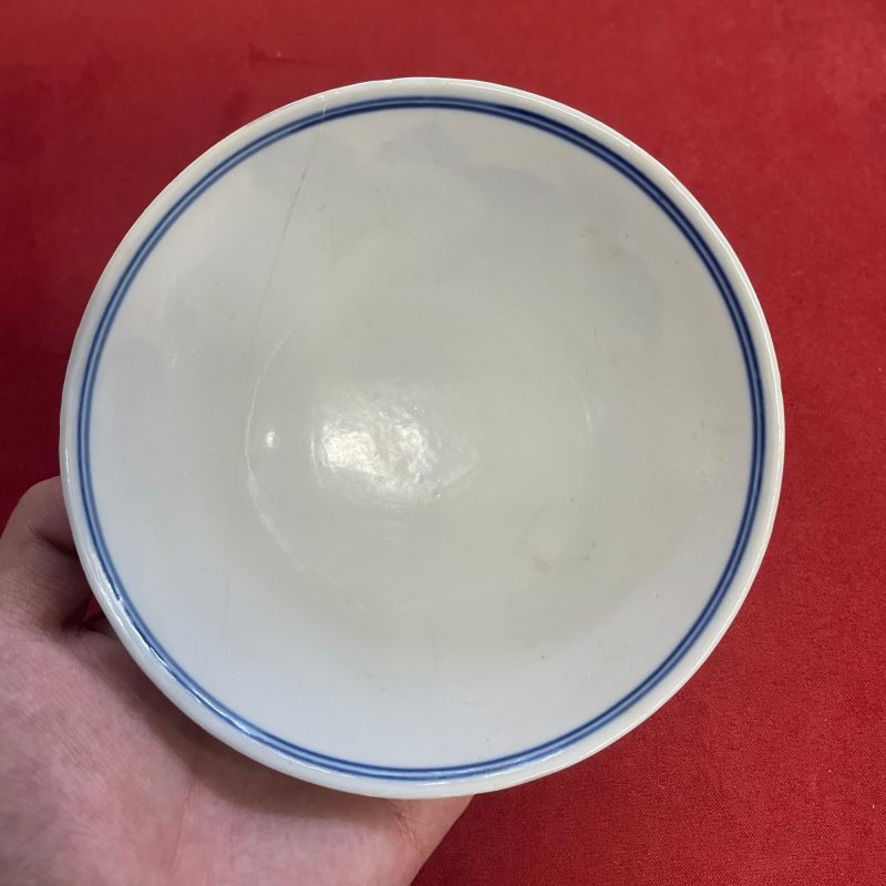 民国 青花蚕食图碗 - 图9