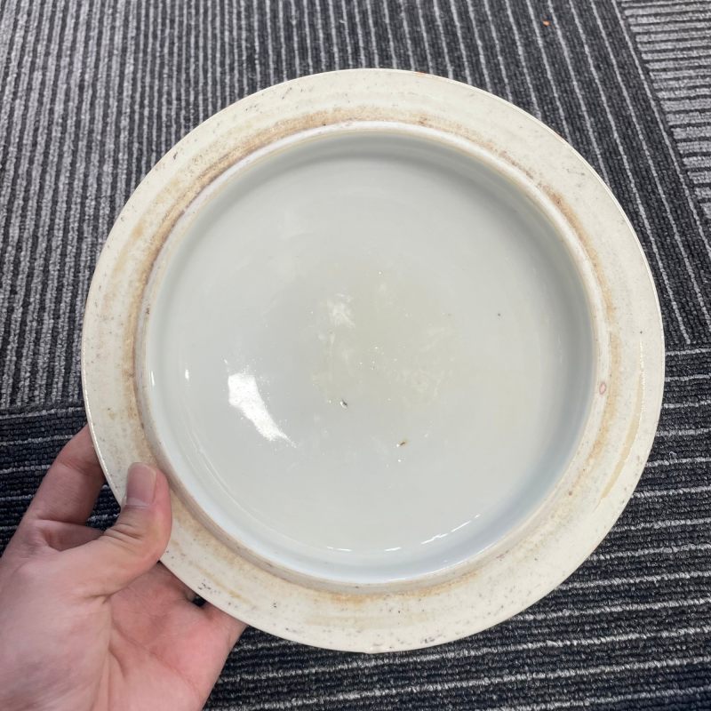 民国 珊瑚红地描金祝寿纹粥罐 - 图11