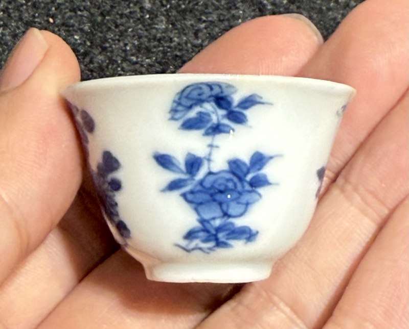 清康熙 袖珍青花杯碟三套 - 图9