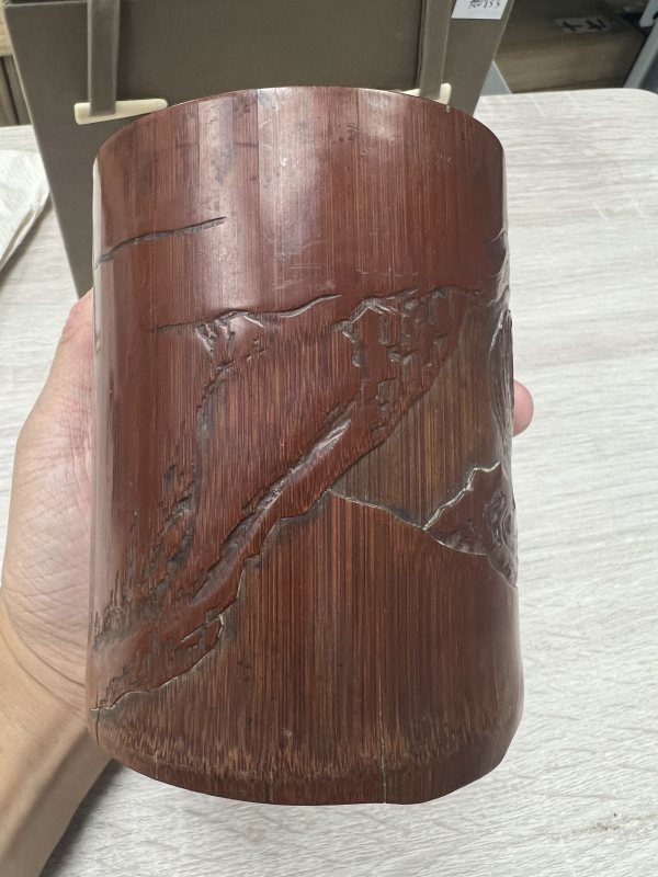 清 指日高升竹筆筒 - 图7