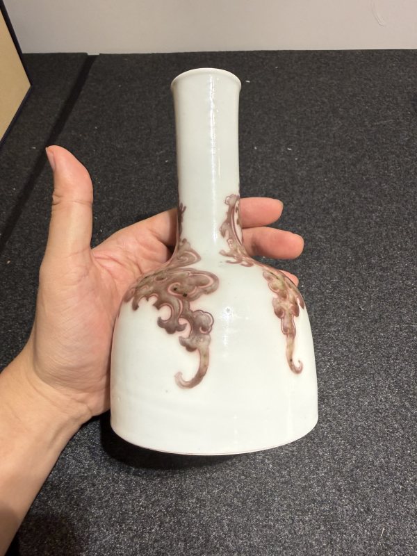 清康熙 青花釉裏紅搖鈴尊 - 图6