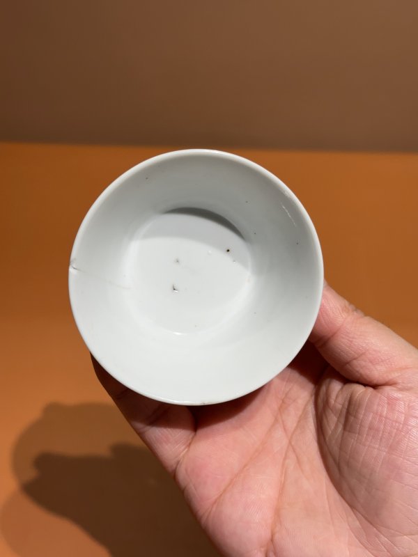 清雍正 墨彩山水纹马蹄杯 - 图7