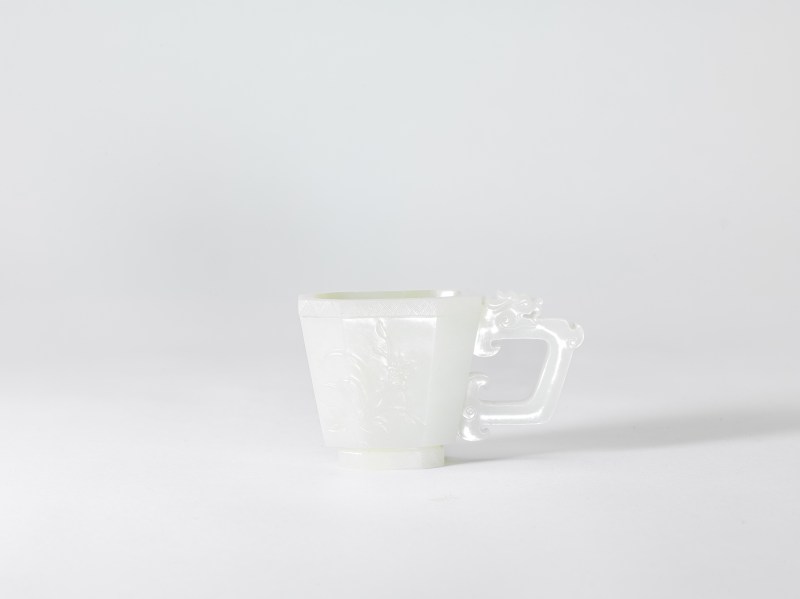 白玉雕龍紋杯 - 图1