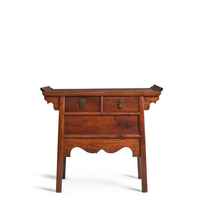 十八/十九世紀 黃花梨聯二悶戶櫥 | A HUANGHUALI TWO-DRAWER ALTAR COFFER - 图4