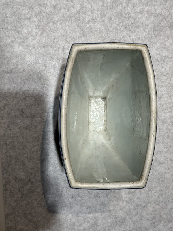 清嘉慶  青花釉裏紅龍鳳穿花紋方瓶 - 图6