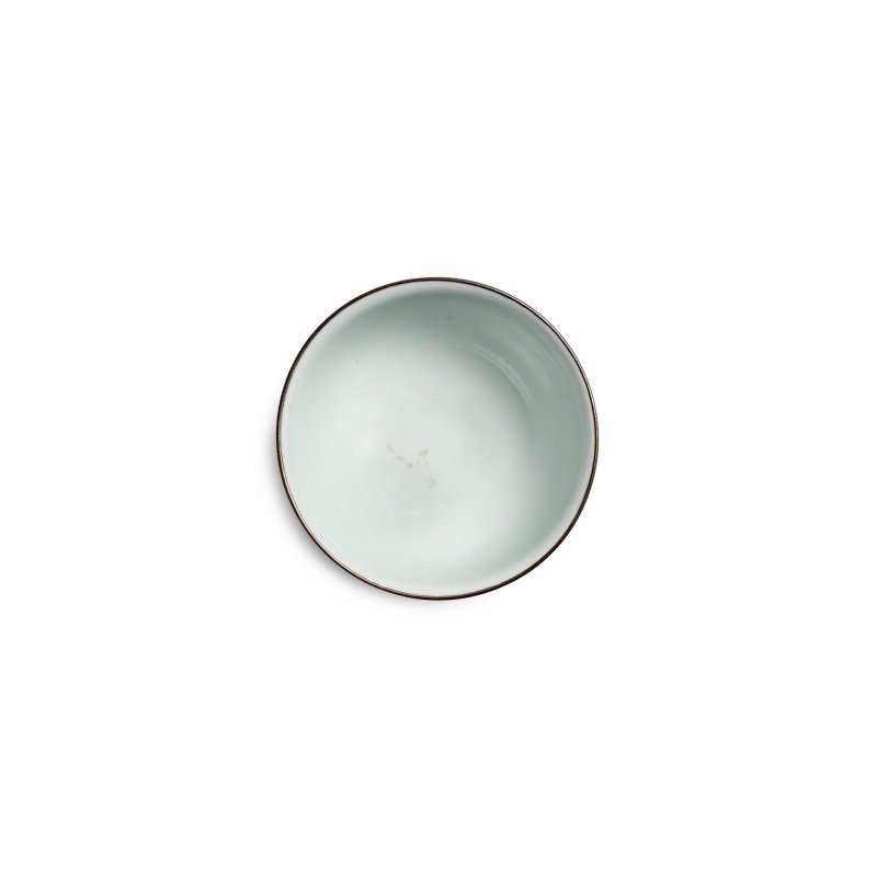 清道光 青花「敬畏堂製」雙框款 藍釉碗 | A BLUE-GLAZED BOWL - 图6