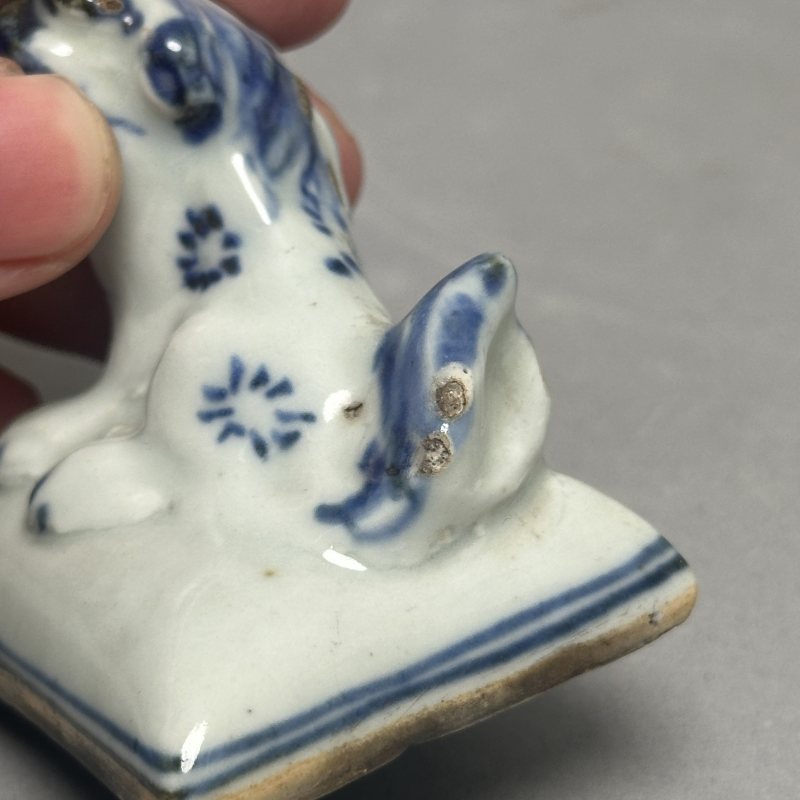 明晚期 青花龙纹狮钮香薰 - 图10