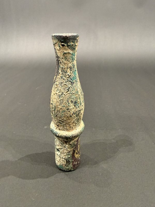 銅質錯金銀瑞獸紋戈墩 - 图3